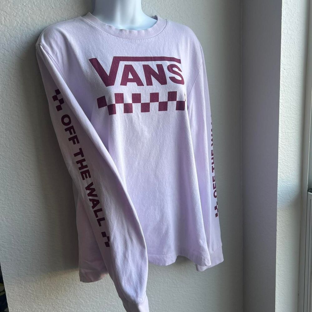 Vans Women's Purple and Pink T-shirt